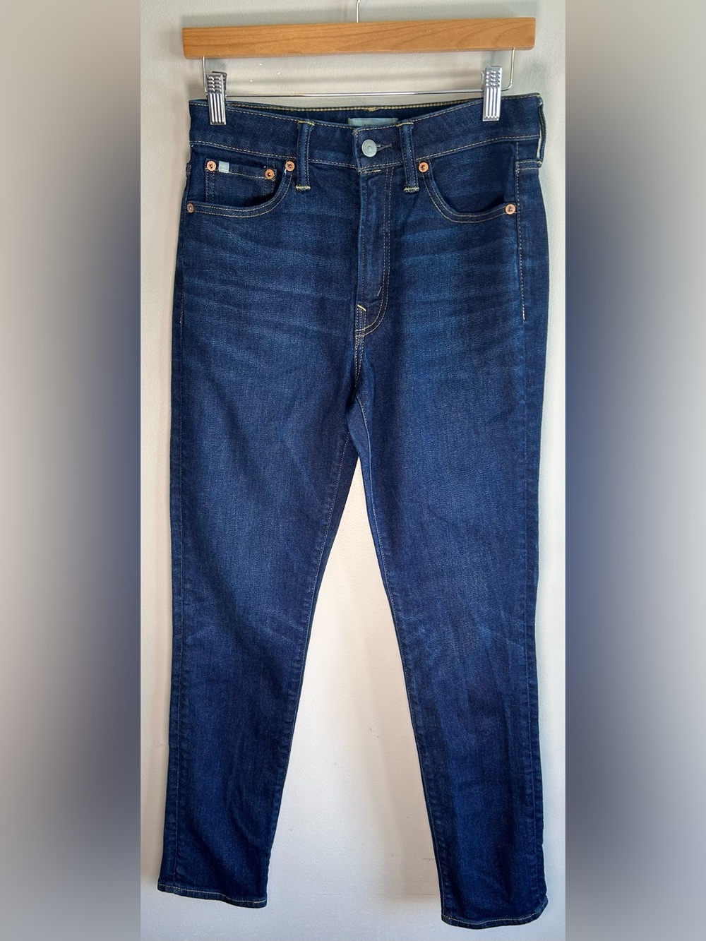 AE77 American Eagle Skinny Jeans Womens 6x30 Regular Dark Wash Organic Cotton